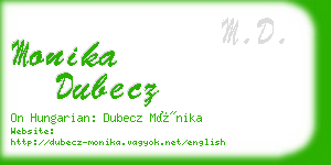 monika dubecz business card